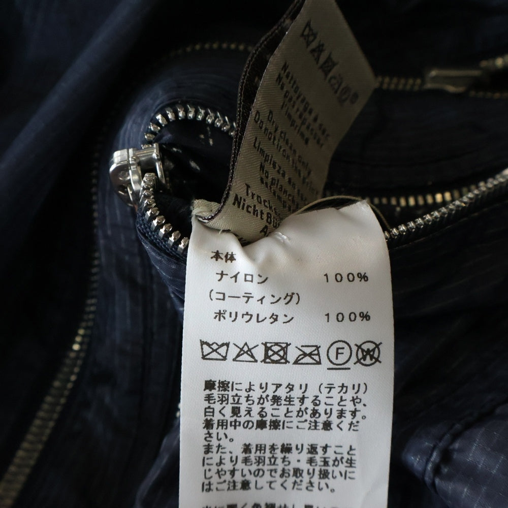 HERMES(エルメス) 25SS Cavalcade siderale 総柄ジップアップ リバーシブル 軽量ナイロン ジャケット ネイビー/シルバー