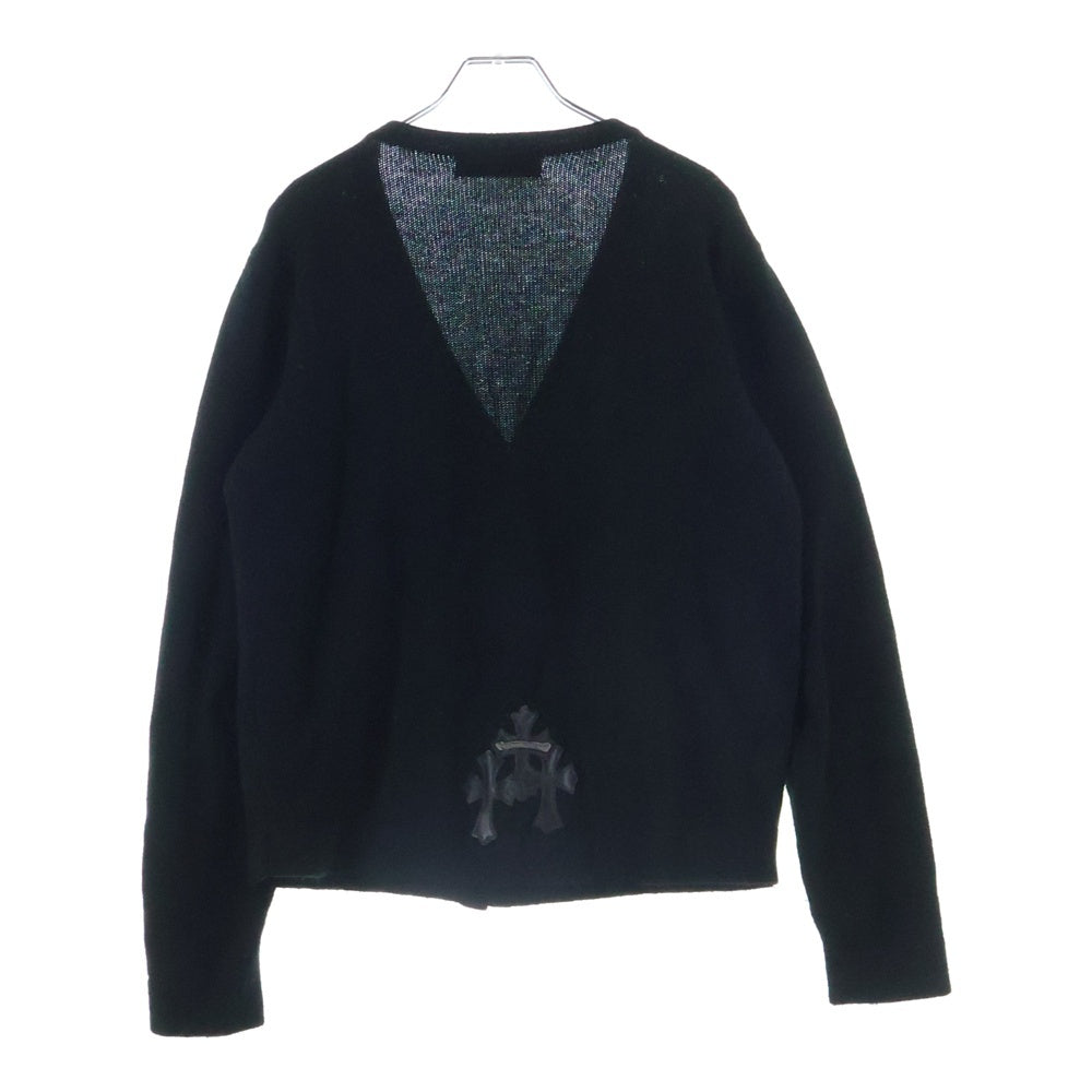 CHROME HEARTS(クロムハーツ) クロスボールボタン セメタリーパッチ カシミアカーディガン ブラック