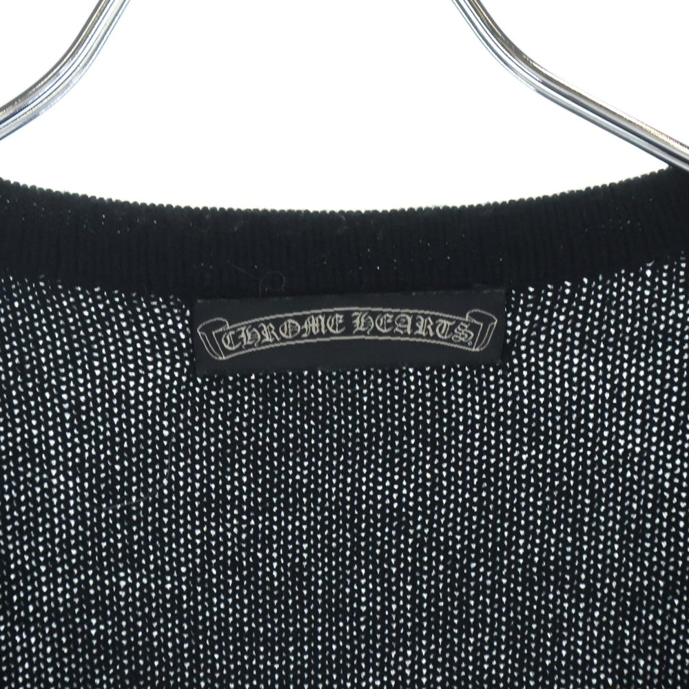 CHROME HEARTS(クロムハーツ) クロスボールボタン セメタリーパッチ カシミアカーディガン ブラック