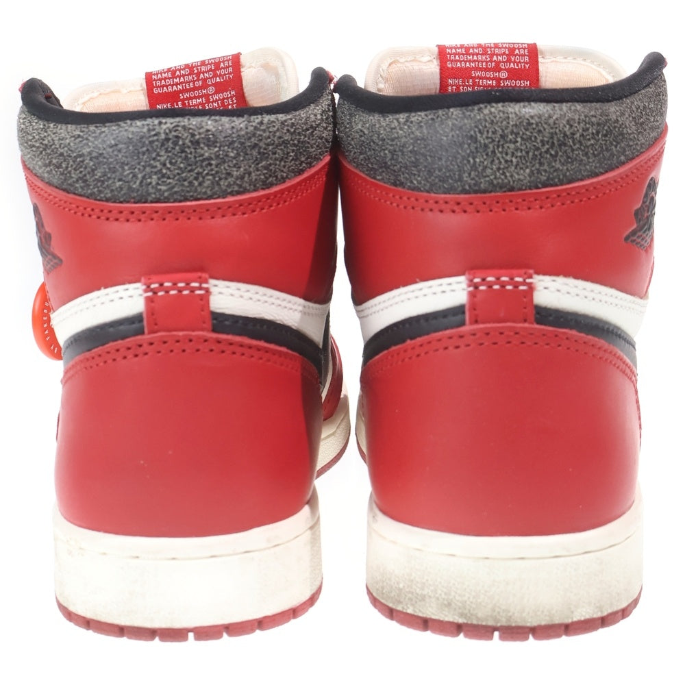 NIKE(ナイキ) AIR JORDAN 1 HIGH OG エアジョーダン1 ロスト&ファウンド シカゴ ハイカットスニーカー ホワイト/レッド US8.5/26.5cm DZ5485-612