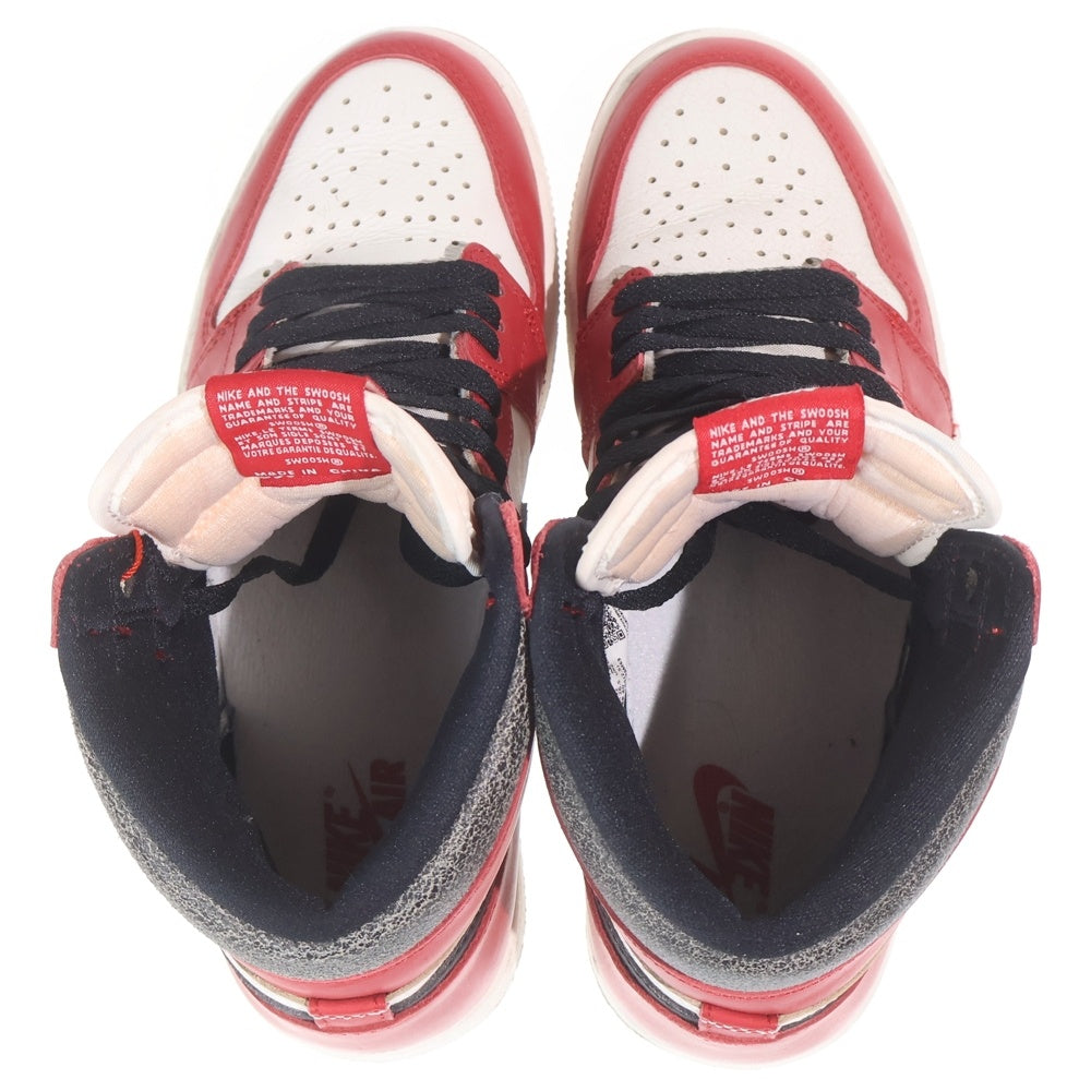 NIKE(ナイキ) AIR JORDAN 1 HIGH OG エアジョーダン1 ロスト&ファウンド シカゴ ハイカットスニーカー ホワイト/レッド US8.5/26.5cm DZ5485-612