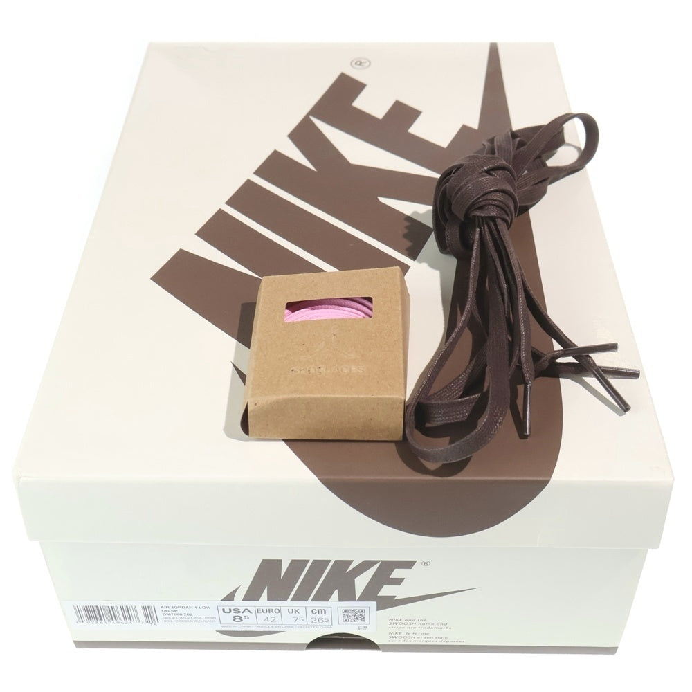 NIKE(ナイキ) ×TRAVIS SCOTT AIR JORDAN 1 LOW OG SP VELVET BROWN AND DARK MOCHA トラヴィススコット エアジョーダン1 ローカットスニーカー US8.5/26.5cm DM7866-202