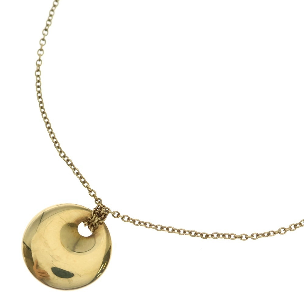 TIFFANY & Co.(ティファニー) K18YG ラウンド プレート ネックレス ゴールド レディース