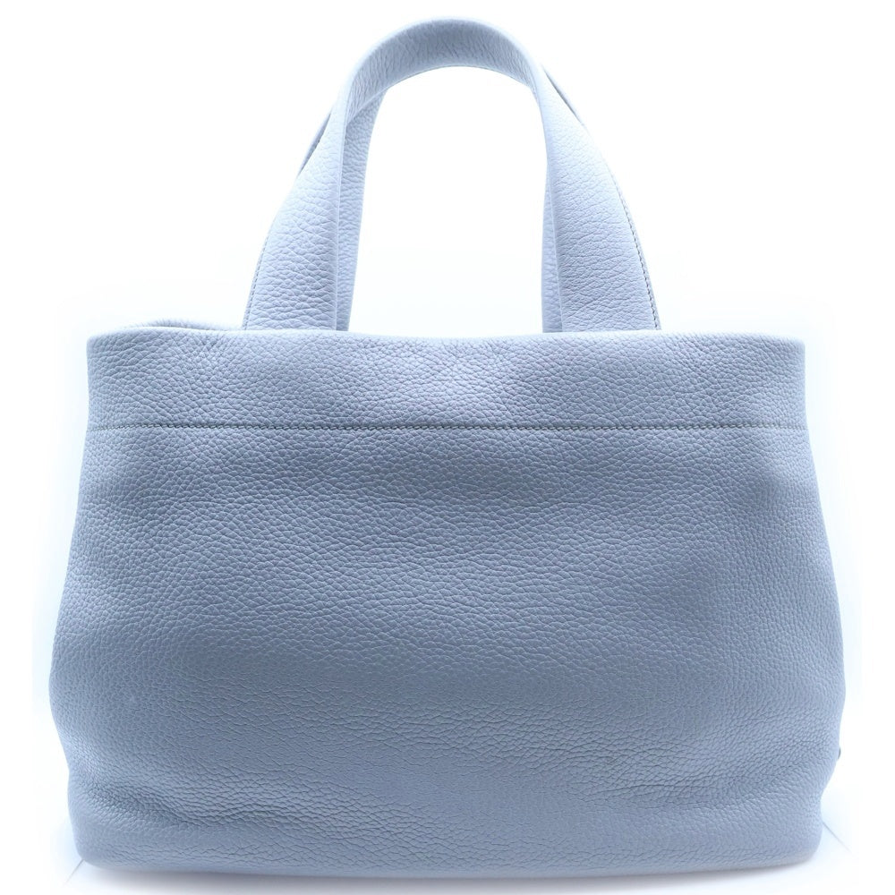 PRADA(プラダ) パンチングロゴ ミディアム レザー トートバッグ レディース グレー 1BG384