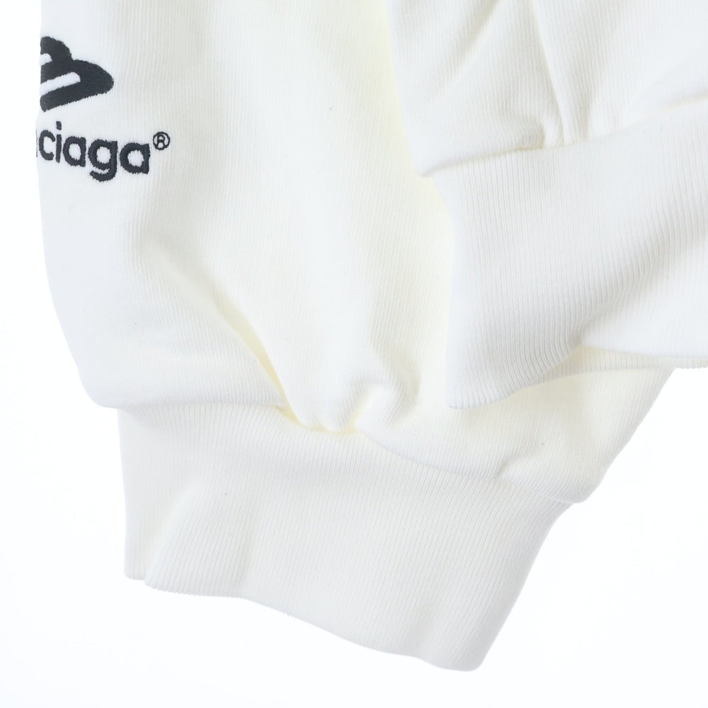 BALENCIAGA(バレンシアガ) 24SS Soccer Paris Zip-Hoodie サッカー パリス ロゴ刺繍 ジップアップ スウェットパーカー ホワイト 744457 TPVS6