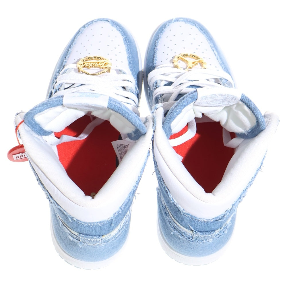 NIKE(ナイキ) WMNS AIR JORDAN 1 HIGH OG DENIM ウィメンズ エアジョーダン1 OG デニム ハイカットスニーカー ホワイト/ブルー レディース US7.5/24.5cm DM9036-104