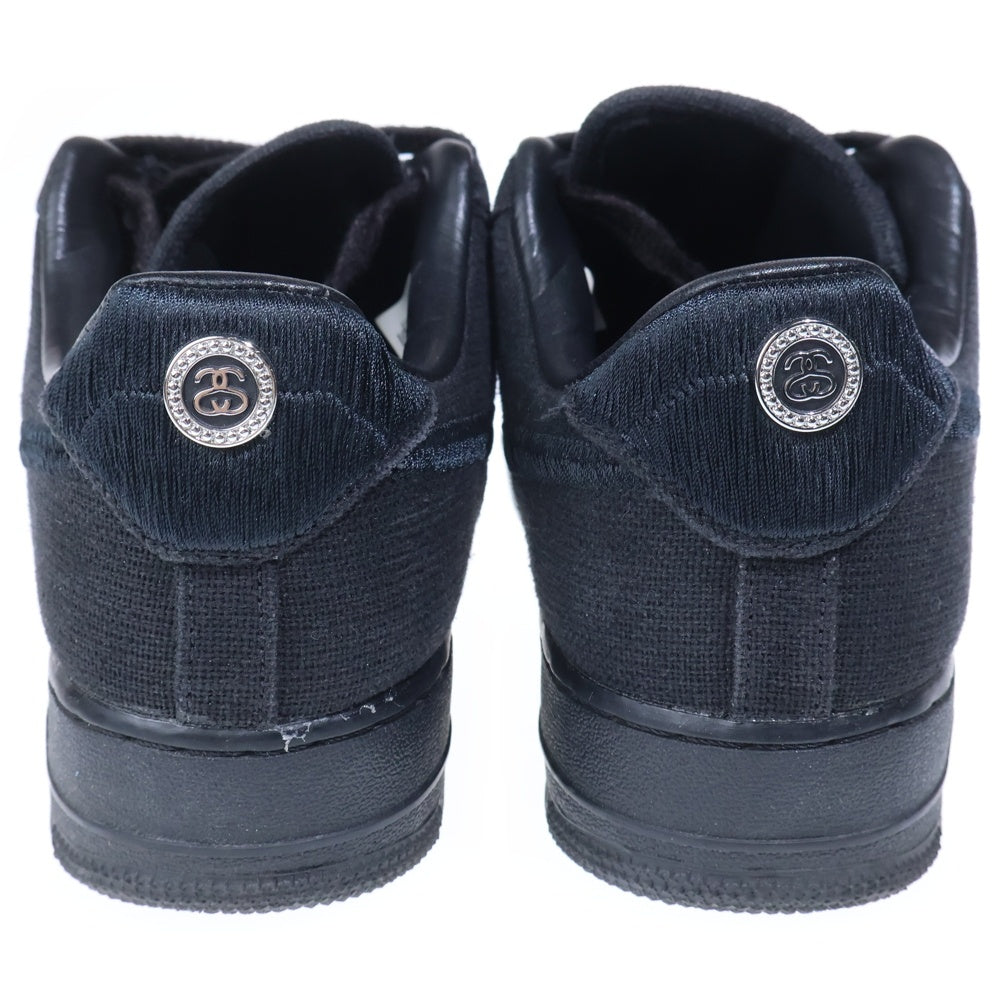 NIKE(ナイキ) ×STUSSY AIR FORCE 1 LOW ステューシー エアフォース1 ローカットスニーカー ブラック US9.5/27.5cm CZ9084-001