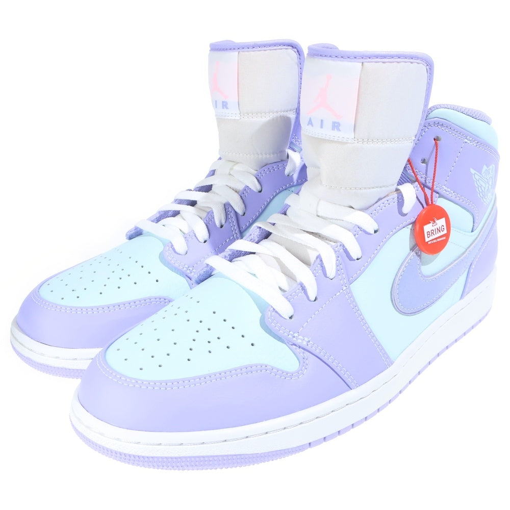 NIKE(ナイキ) AIR JORDAN 1 MID PURPLE AQUA エアジョーダン1 パープルアクア ミッドカットスニーカー ブルー/パープル US14/32cm 554724-500