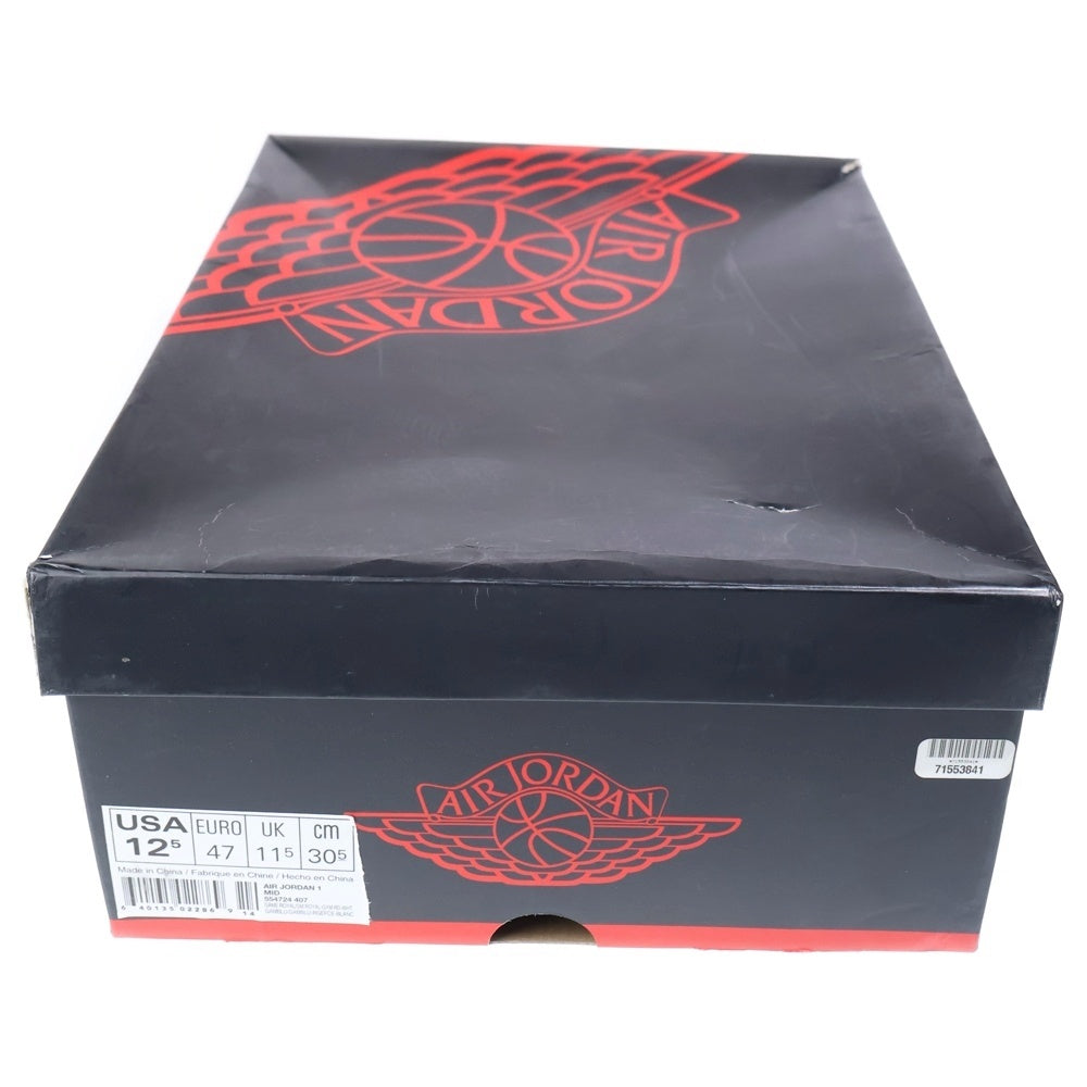 NIKE(ナイキ) AIR JORDAN 1 MID DETROIT PISTONS エアジョーダン1 デトロイトピストンズ ハイカットスニーカー ブルー/レッド US12.5/30.5cm 554724-407