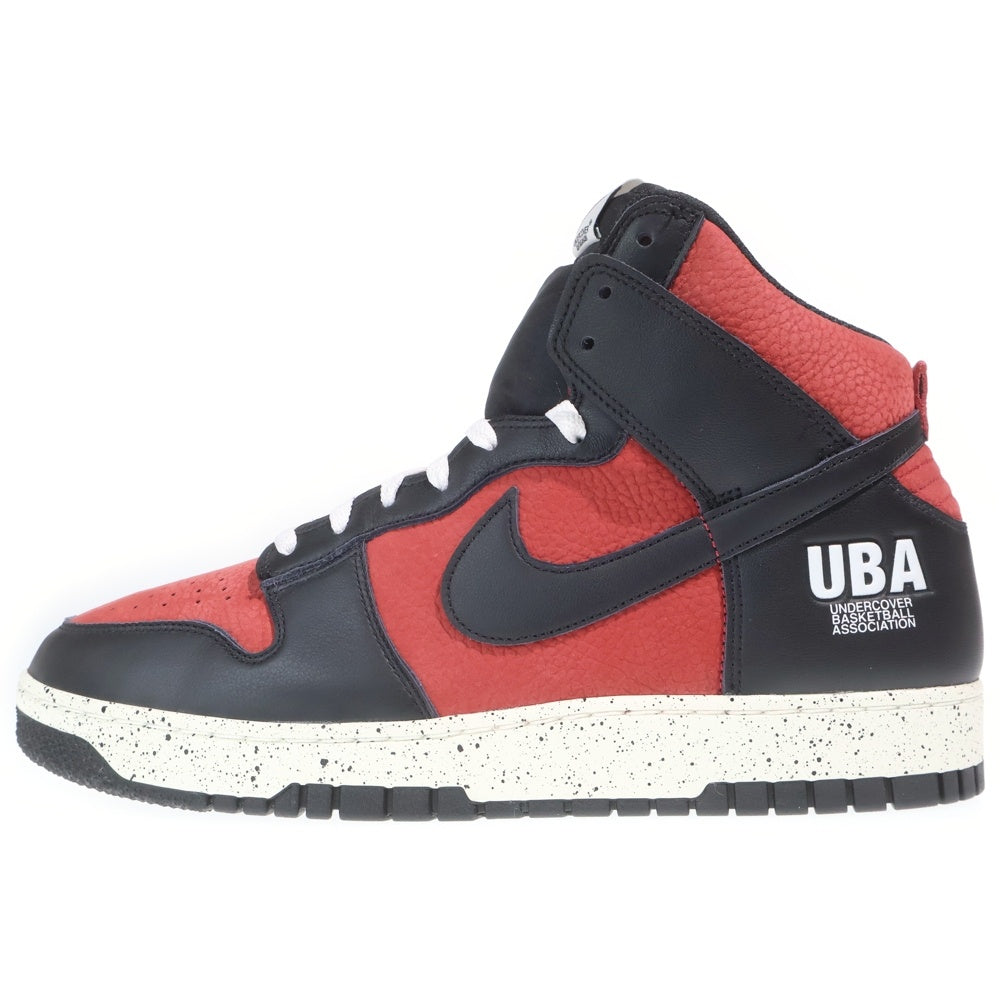NIKE(ナイキ) ×UNDERCOVER DUNK HIGH UBA アンダーカバー ダンク ハイカットスニーカー ブラック/レッド US13/31cm DD9401-600