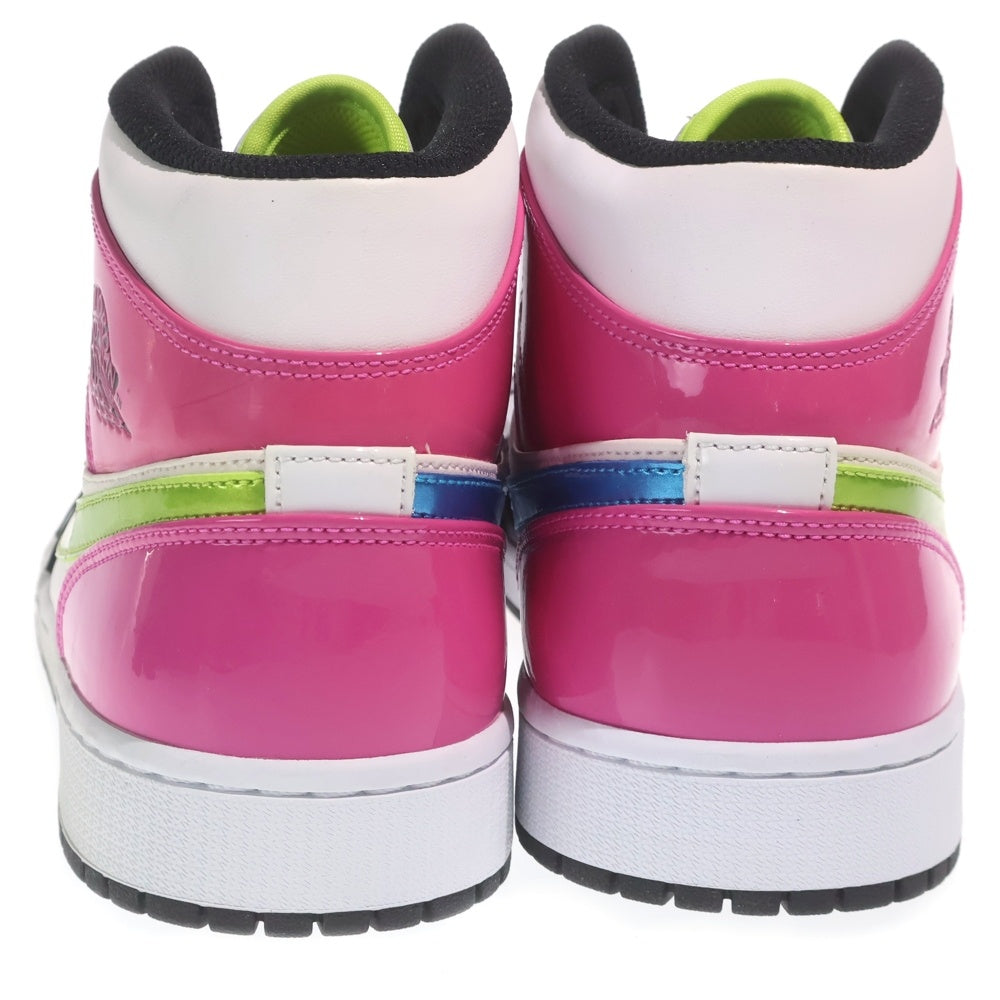 NIKE(ナイキ) AIR JORDAN 1 MID エアジョーダン1 ミッドカットスニーカー ホワイト/ブラック/ピンク US13/31cm CZ9834-100