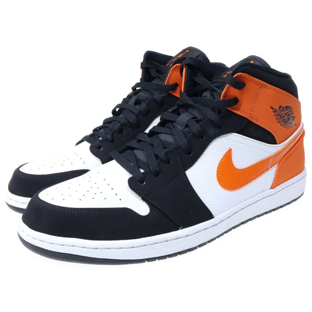 NIKE(ナイキ) AIR JORDAN 1 MID SHATTERED BACKBOARD エアジョーダン 1 シャッターバックボード ミッドカットスニーカー オレンジ/ホワイト/ブラック US13/31cm 554724-058