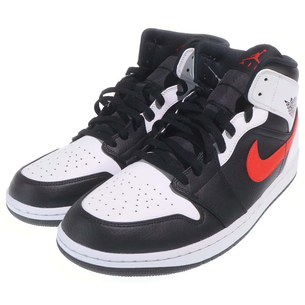 NIKE(ナイキ) AIR JORDAN 1 MID エアジョーダン 1 ミッドカットスニーカー ブラック/レッド/ホワイト US14/32cm 554724-075