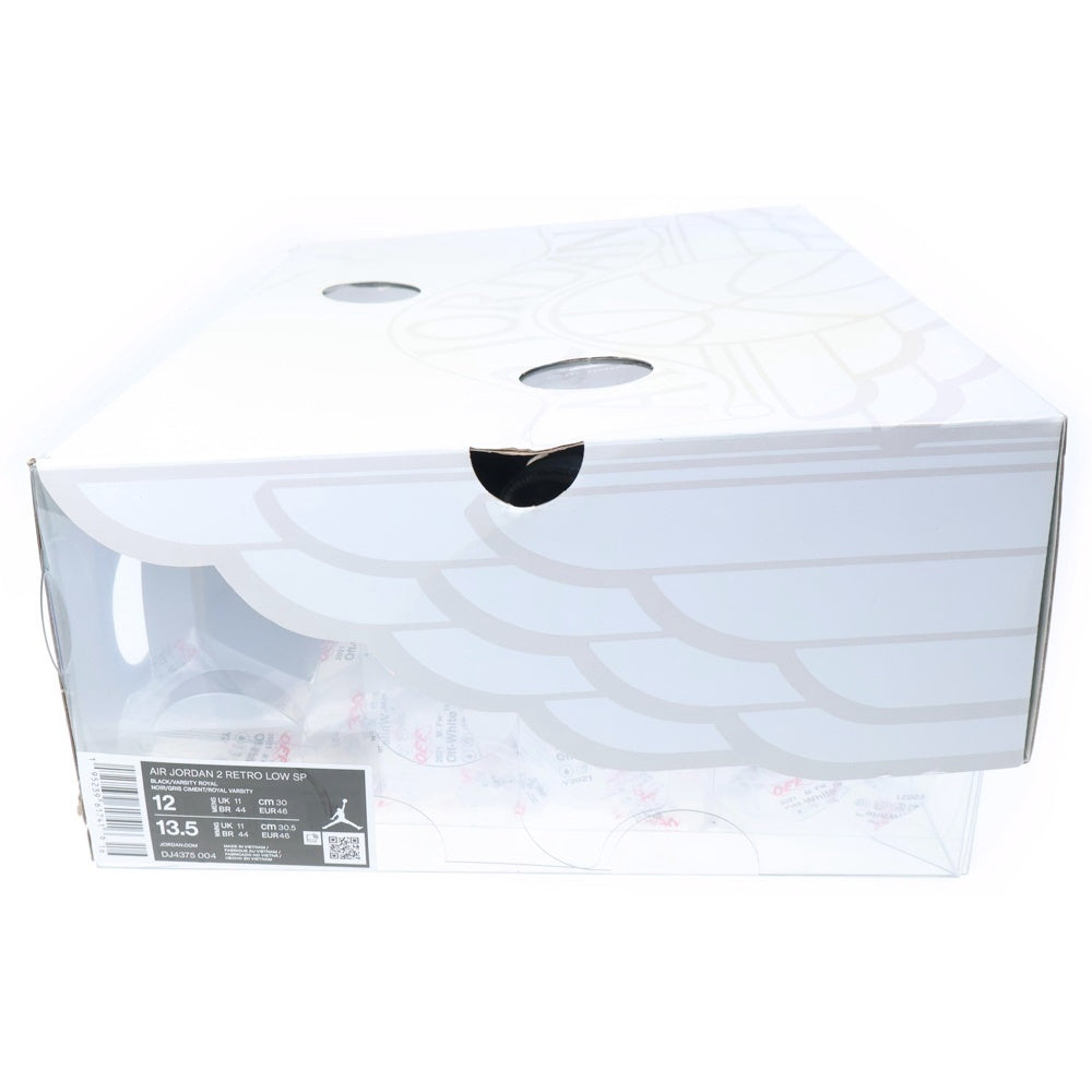 NIKE(ナイキ) ×OFF-WHITE AIR JORDAN 2 RETRO LOW SP DJ4375-004 オフホワイト エアジョーダン2 レトロ ローカットスニーカー ブラック/ブルー US12/30cm