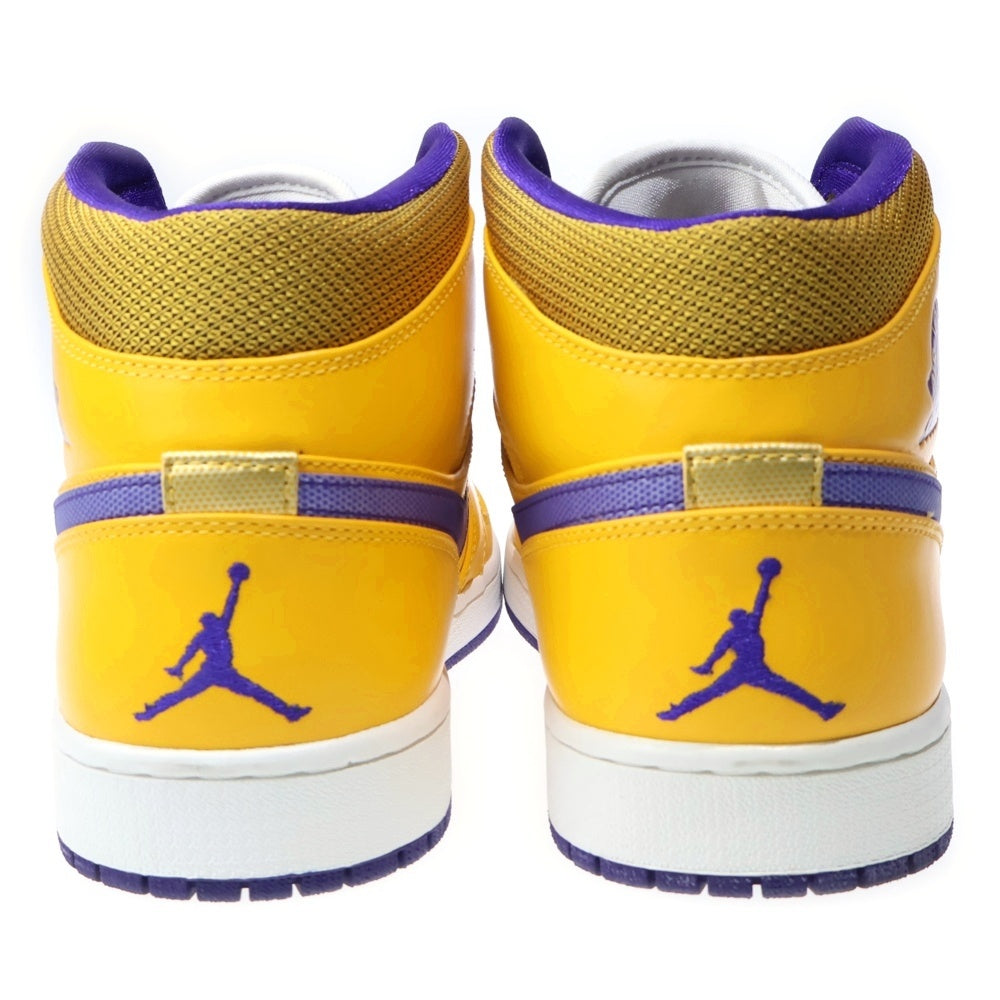 NIKE(ナイキ) AIR JORDAN 1 MID LAKERS エアジョーダン1 レイカーズ ミッドカットスニーカー ホワイト/イエロー US14/32cm 554724-708
