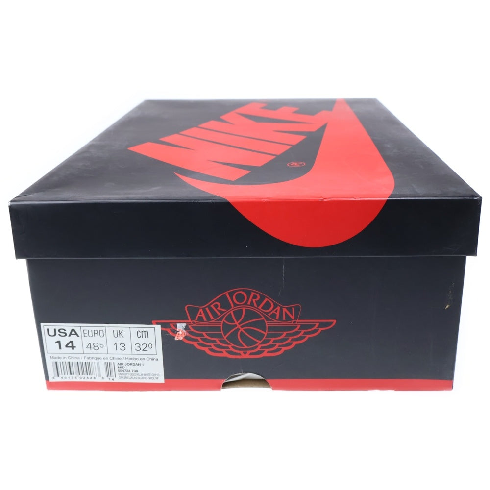 NIKE(ナイキ) AIR JORDAN 1 MID LAKERS エアジョーダン1 レイカーズ ミッドカットスニーカー ホワイト/イエロー US14/32cm 554724-708