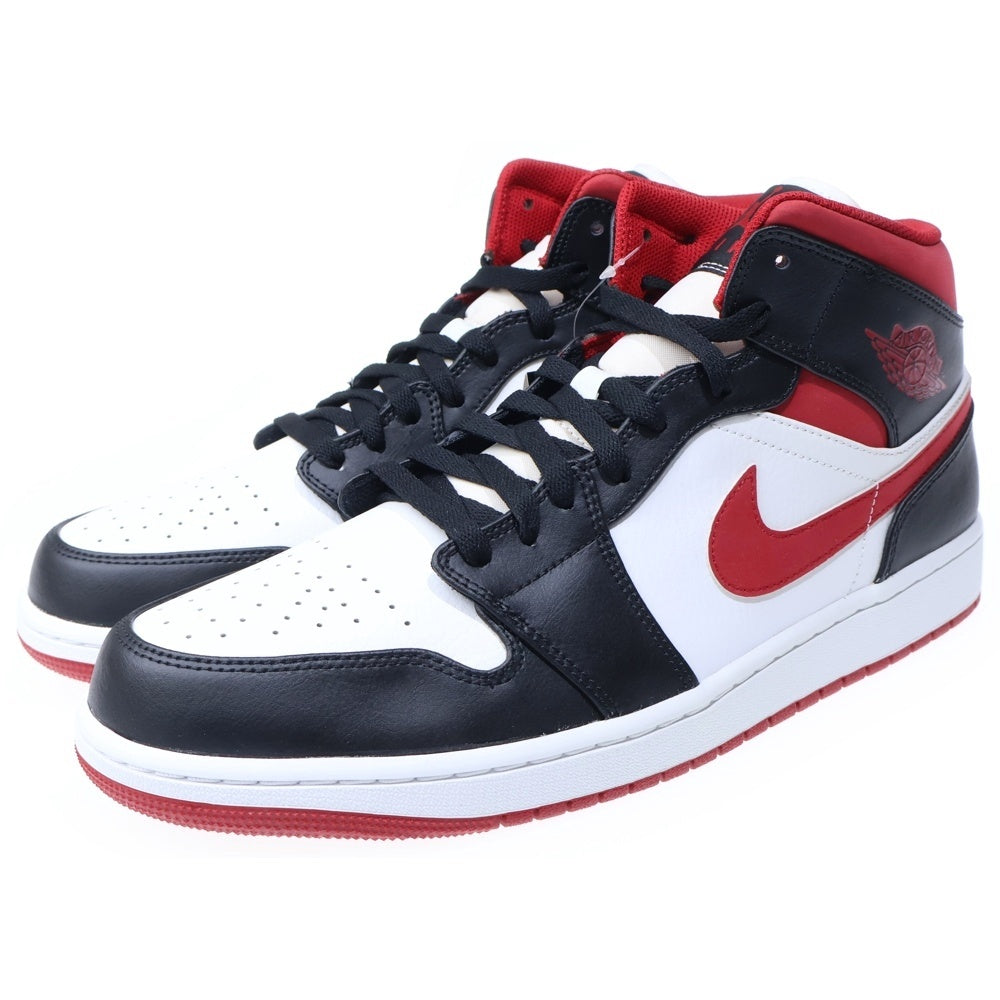 NIKE(ナイキ) AIR JORDAN 1 MID エアジョーダン1 ミッドカットスニーカー ホワイト/ブラック/レッド US13/31cm 554724-122