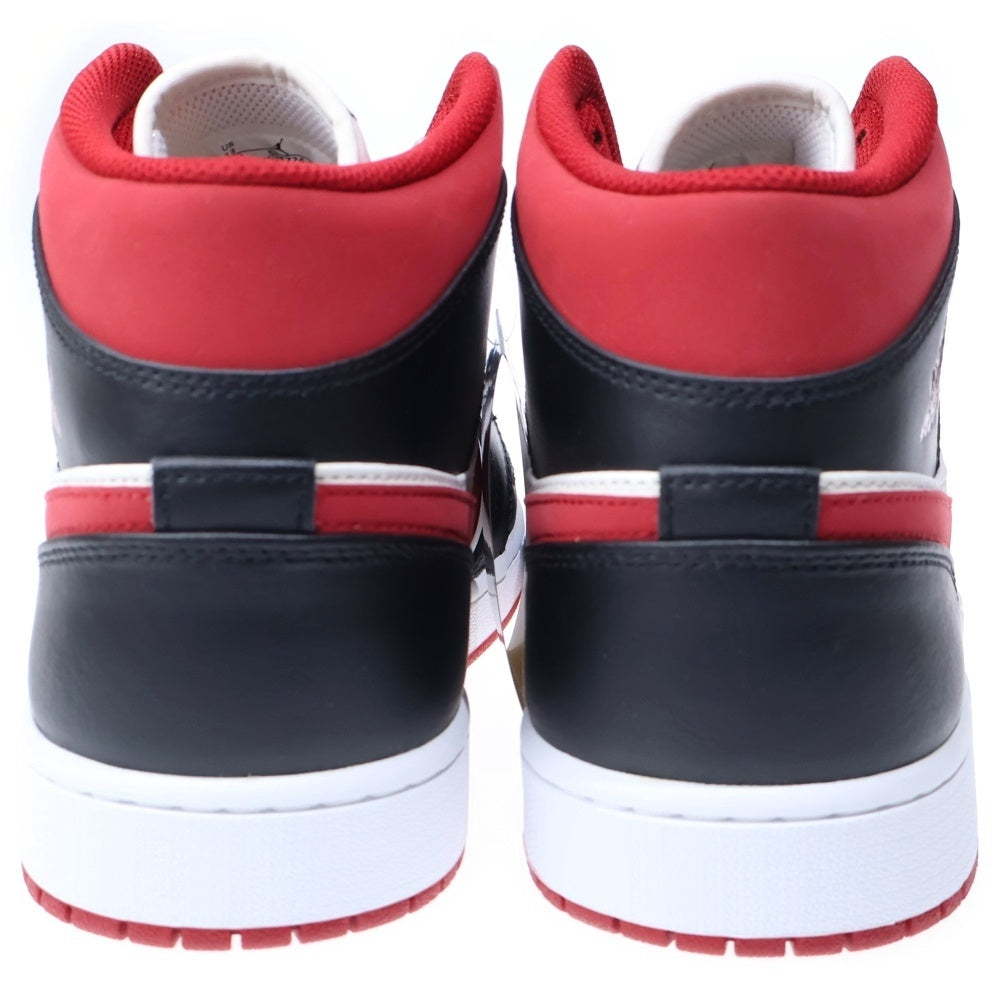 NIKE(ナイキ) AIR JORDAN 1 MID エアジョーダン1 ミッドカットスニーカー ホワイト/ブラック/レッド US13/31cm 554724-122