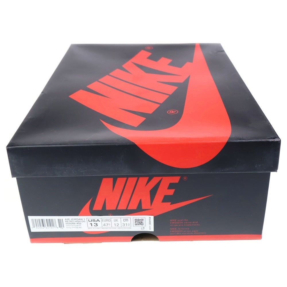 NIKE(ナイキ) AIR JORDAN 1 HIGH OG HYPER ROYAL エアジョーダン1 ハイパーロイヤル ハイカットスニーカー ホワイト/ブルー US13/31cm 555088-402