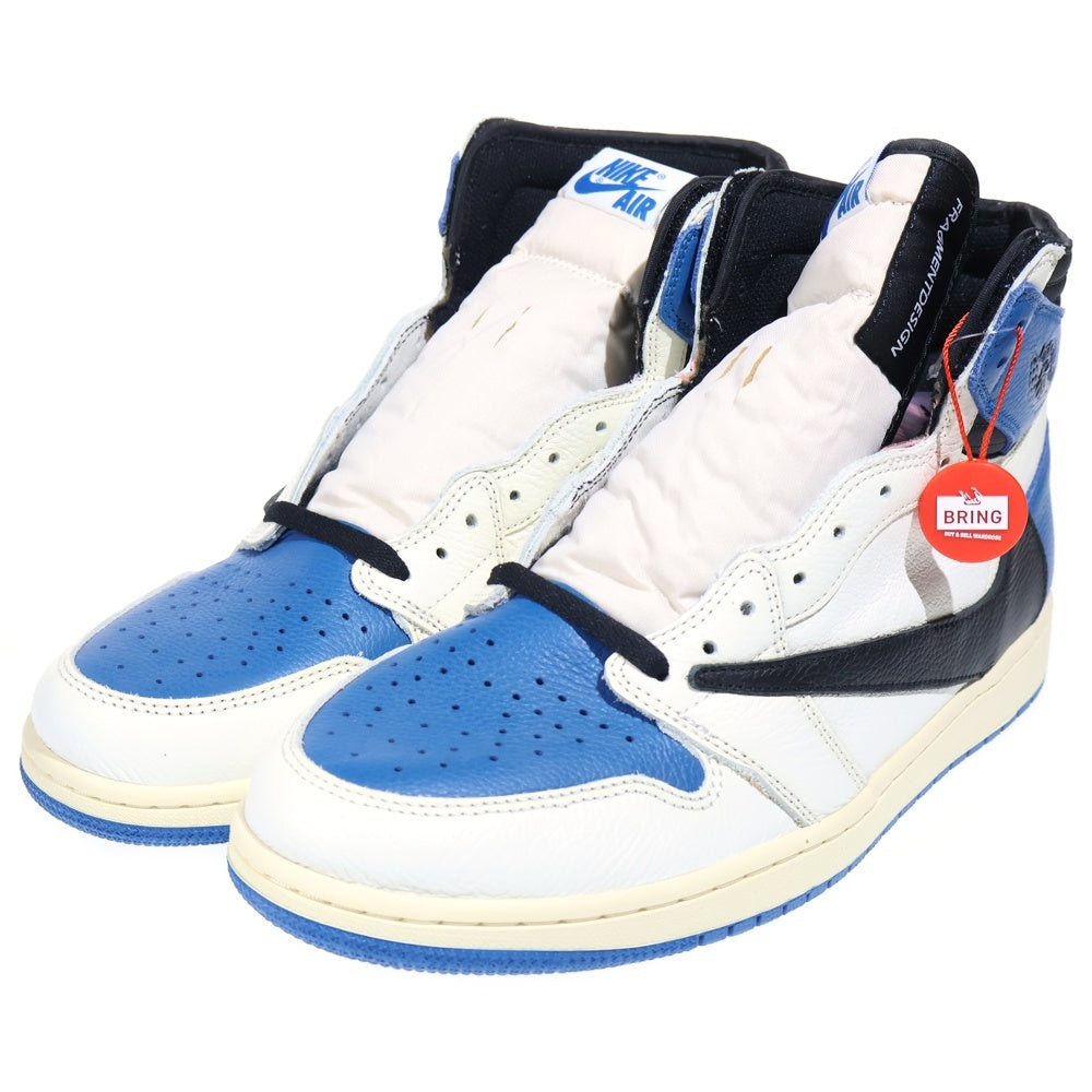 NIKE(ナイキ) ×TRAVIS SCOTT ×FRAGMENT AIR JORDAN 1 RETRO HIGH OG SP MILITARY BLUE トラヴィススコット フラグメント エアジョーダン1 ハイカットスニーカー DH3227-105