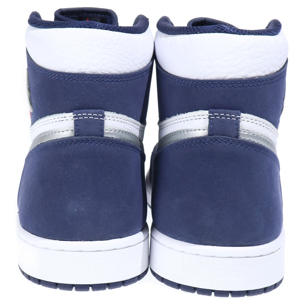 NIKE(ナイキ) AIR JORDAN 1 HIGH OG CO.JP MIDNIGHT NAVY 2020 エアジョーダン1 ミッドナイトネイビー ハイカットスニーカー ホワイト/ネイビー US14/32cm DC1788-100