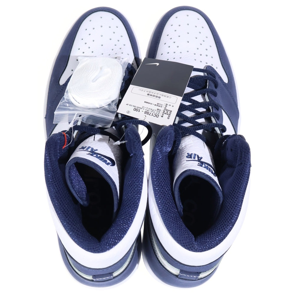 NIKE(ナイキ) AIR JORDAN 1 HIGH OG CO.JP MIDNIGHT NAVY 2020 エアジョーダン1 ミッドナイトネイビー ハイカットスニーカー ホワイト/ネイビー US14/32cm DC1788-100