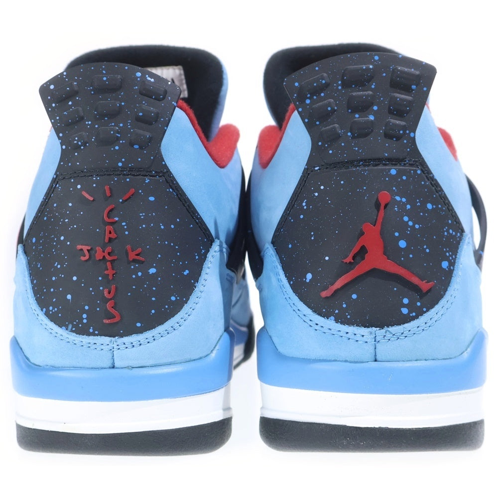 NIKE(ナイキ) ×TRAVIS SCOTT AIR JORDAN 4 RETRO CACTUS JACK トラヴィススコット エアジョーダン 4 ハイカットスニーカー ブルー US13/31cm 308497-406
