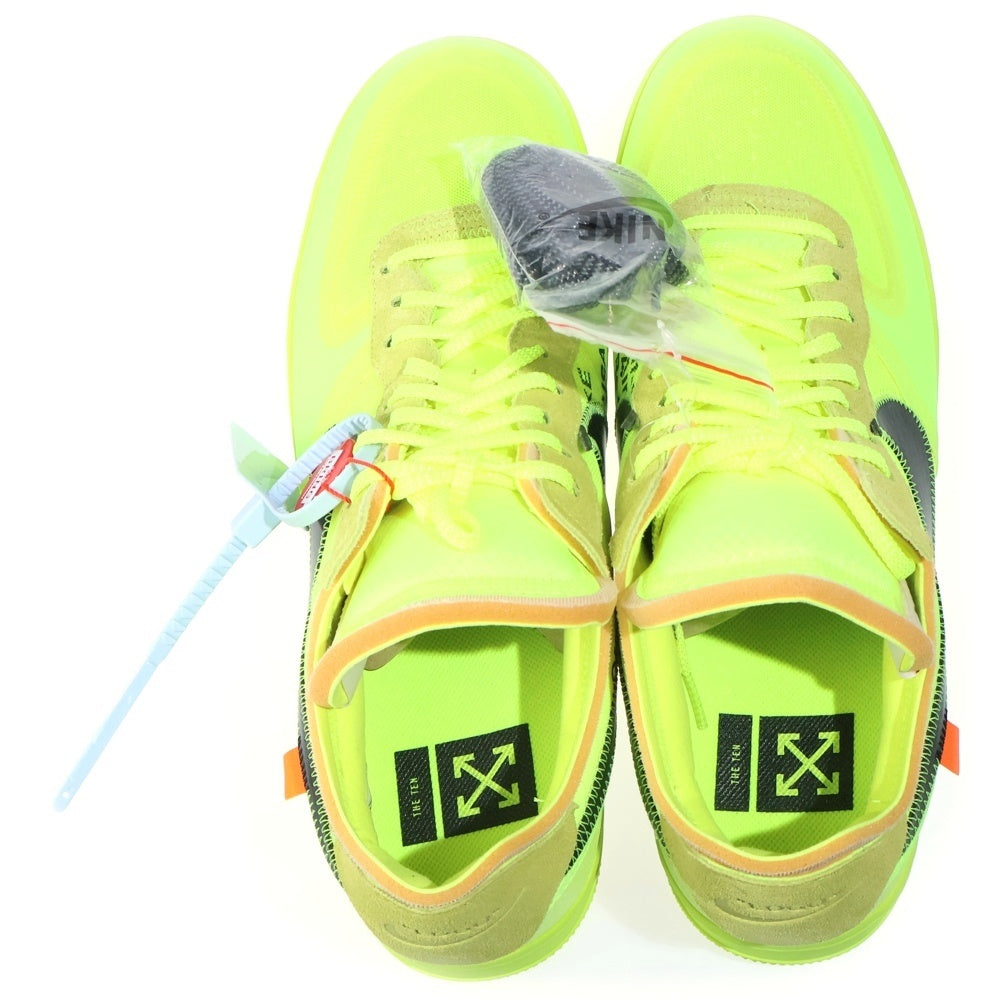NIKE(ナイキ) ×OFF-WHITE THE 10 AIR FORCE 1 LOW VOLT オフホワイト エアフォースワン ボルト ローカットスニーカー イエロー US13/31cm AO4606-700