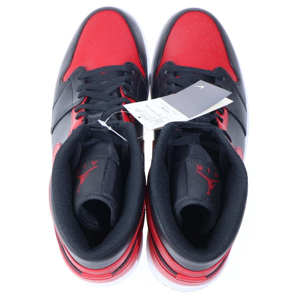 NIKE(ナイキ) AIR JORDAN 1 MID BRED エアジョーダン1 ブレッド ハイカットスニーカー ブラック/レッド US14/32cm 554724-074