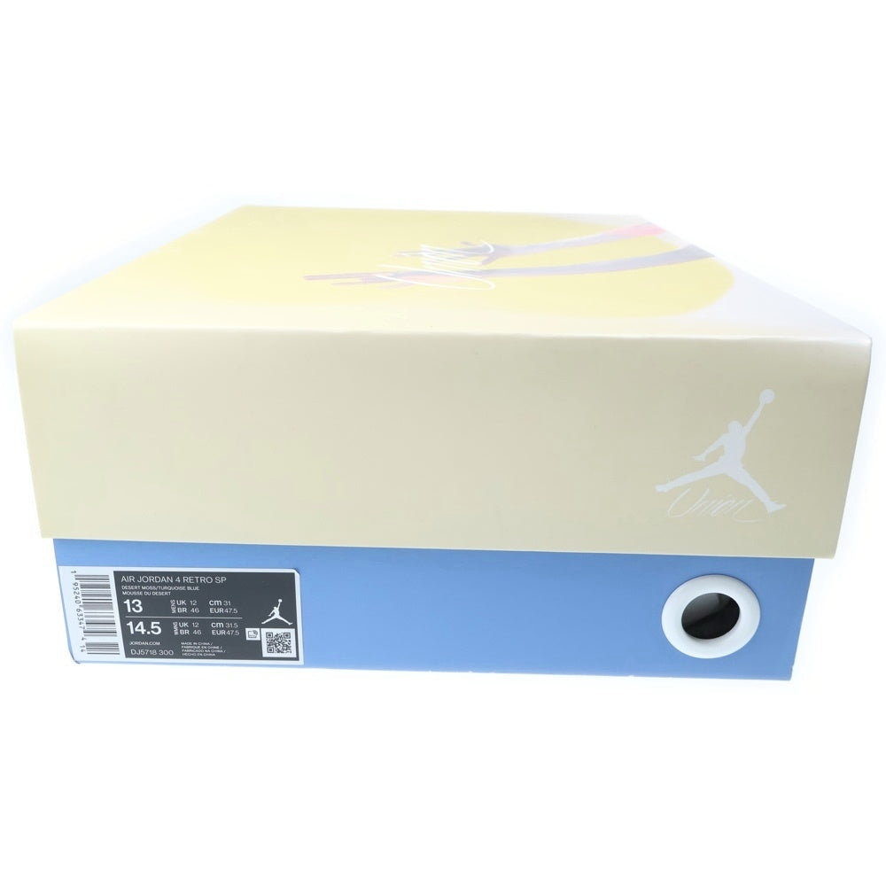 NIKE(ナイキ) ×UNION AIR JORDAN 4 SP DESERT MOSS ユニオン エアジョーダン4 デザートモス ハイカットスニーカー イエロー/パープル US13/31cm DJ5718-300