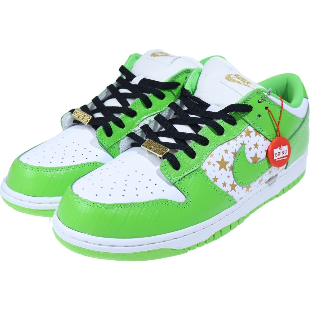 NIKE SB(ナイキエスビー) ×SUPREME DUNK LOW OG QS GOLD STARS シュプリーム ダンク ゴールドスターズ ローカットスニーカー ホワイト/グリーン US12/30cm DH3228-101