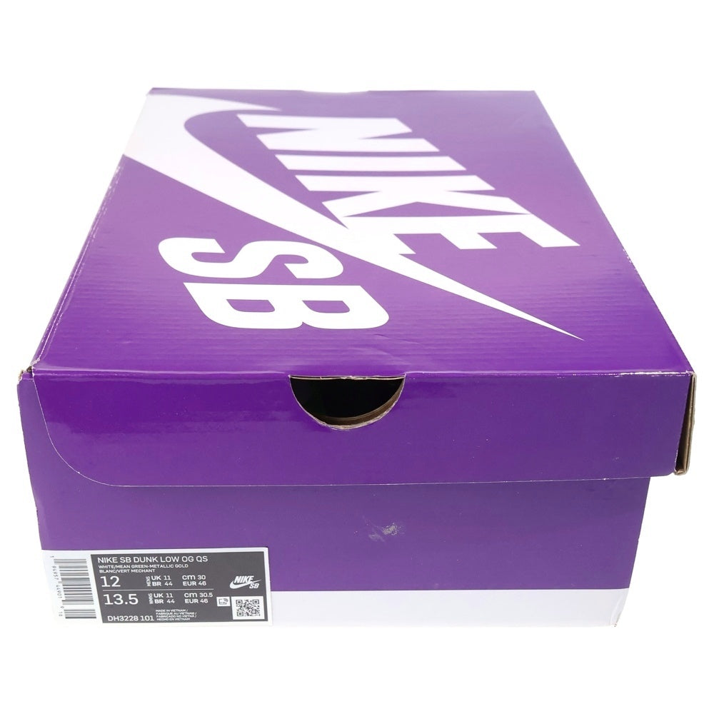 NIKE SB(ナイキエスビー) ×SUPREME DUNK LOW OG QS GOLD STARS シュプリーム ダンク ゴールドスターズ ローカットスニーカー ホワイト/グリーン US12/30cm DH3228-101
