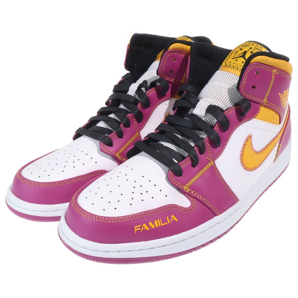 NIKE(ナイキ) AIR JORDAN 1 MID DOD DIA DE LOS MUERTOS エアジョーダン1 ディア・デ・ ムエルトス ミッドカットスニーカー パープル/イエロー US14/32cm DC0350-100
