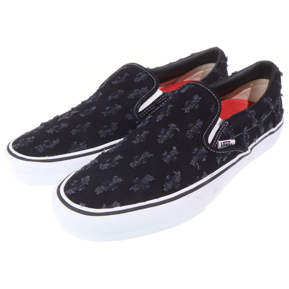 VANS(ヴァンズ) 20SS ×Hole Punch Denim Slip-On Pro シュプリーム ホールパンチ デニム スリッポン ローカットスニーカー ブラック US12/30cm VN0A38DD2DC