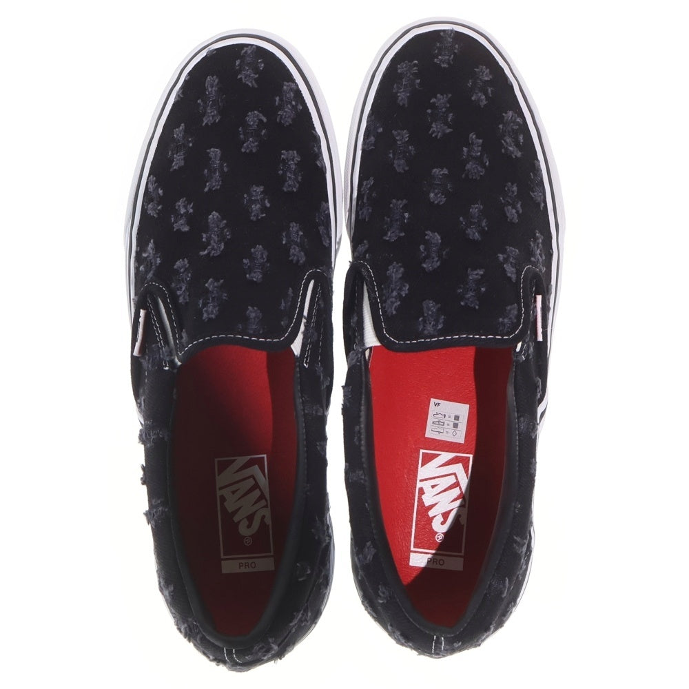 VANS(ヴァンズ) 20SS ×Hole Punch Denim Slip-On Pro シュプリーム ホールパンチ デニム スリッポン ローカットスニーカー ブラック US12/30cm VN0A38DD2DC