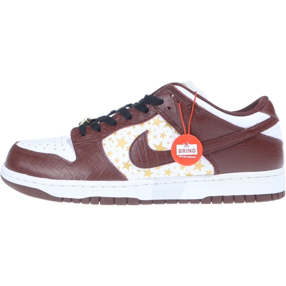 NIKE SB(ナイキエスビー) ×DUNK LOW OG QS GOLD STARS シュプリーム ダンク ゴールドスターズ ローカットスニーカー ホワイト/ブラウン US12/30cm DH3228-103