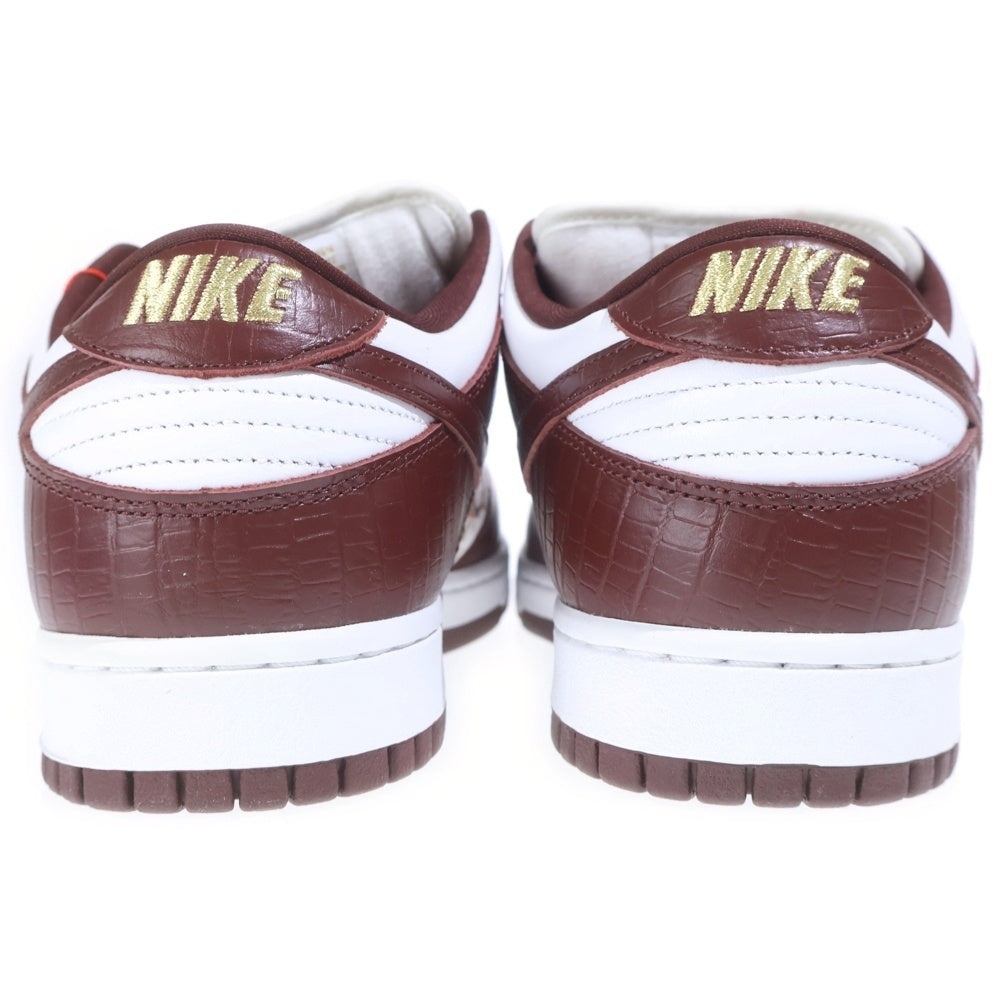 NIKE SB(ナイキエスビー) ×DUNK LOW OG QS GOLD STARS シュプリーム ダンク ゴールドスターズ ローカットスニーカー ホワイト/ブラウン US12/30cm DH3228-103