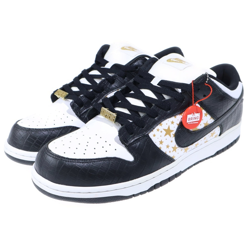 NIKE SB(ナイキエスビー) ×SUPREME DUNK LOW OG QS DH3228-102 シュプリーム ダンクロー ローカットスニーカー ホワイト/ブラック/ゴールド US13/31cm