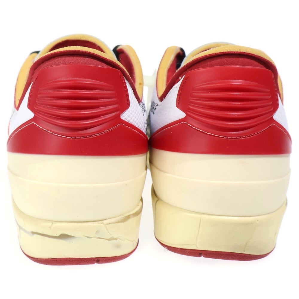 NIKE(ナイキ) ×OFF-WHITE AIR JORDAN 2 RETRO LOW SP オフホワイト エアジョーダン2 ローカットスニーカー US13/31cm ホワイト/レッド DJ4375-106