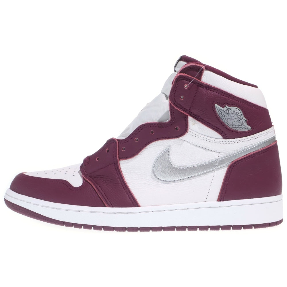 NIKE(ナイキ) AIR JORDAN 1 HIGH OG BORDEAUX エアジョーダン1 ハイカットスニーカー ホワイト/ボルドー US13/31cm 555088-611