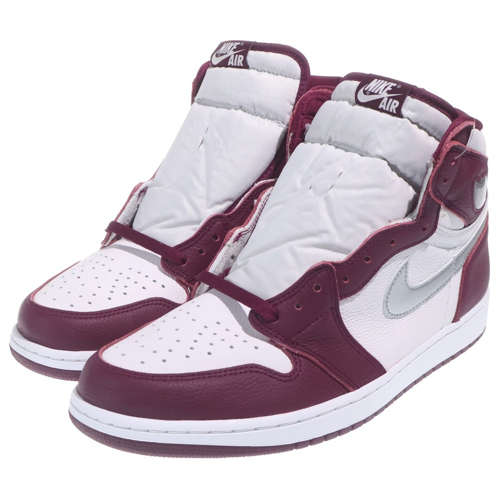 NIKE(ナイキ) AIR JORDAN 1 HIGH OG BORDEAUX エアジョーダン1 ハイカットスニーカー ホワイト/ボルドー US13/31cm 555088-611