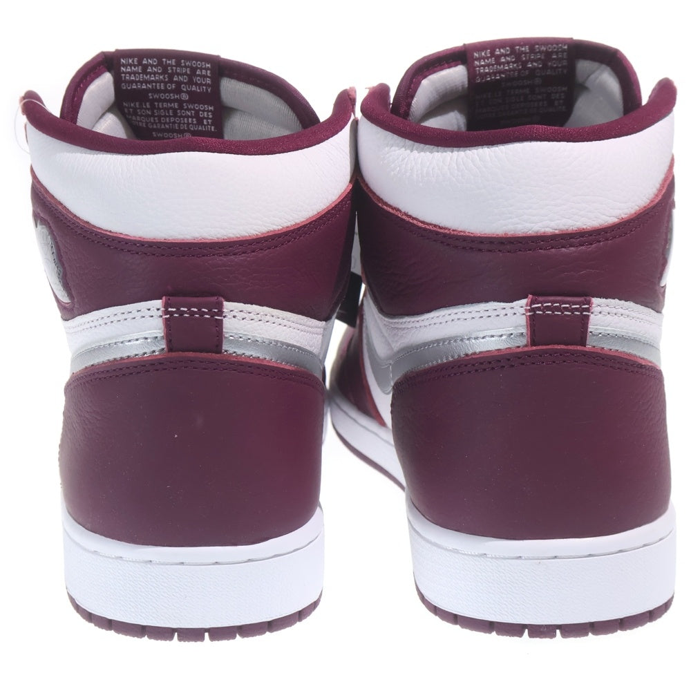 NIKE(ナイキ) AIR JORDAN 1 HIGH OG BORDEAUX エアジョーダン1 ハイカットスニーカー ホワイト/ボルドー US13/31cm 555088-611