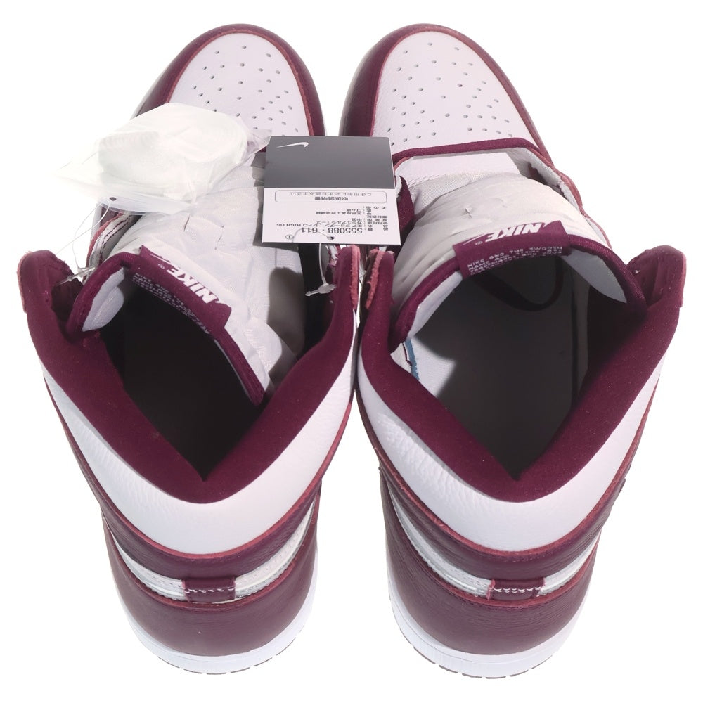 NIKE(ナイキ) AIR JORDAN 1 HIGH OG BORDEAUX エアジョーダン1 ハイカットスニーカー ホワイト/ボルドー US13/31cm 555088-611