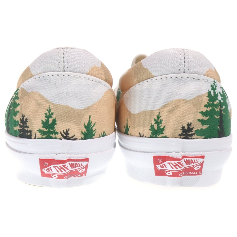 VANS(ヴァンズ) ×VAULT OG CLASSIC SLIP-ON LX TREESCAPE キス ボルト クラシック スリッポン ツリースケープ ローカットスニーカー ホワイト/グリーン US13/31cm VN0A45JK6CD