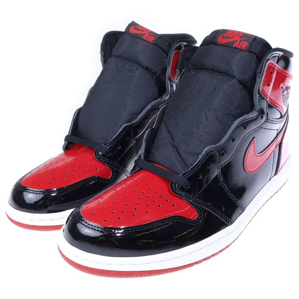 NIKE(ナイキ) AIR JORDAN 1 RETRO HIGH OG Patent Bred エア ジョーダン 1 レトロ ハイ パテント ブレッド スニーカー シューズ ブラック/レッド US13/31cm 555088-063
