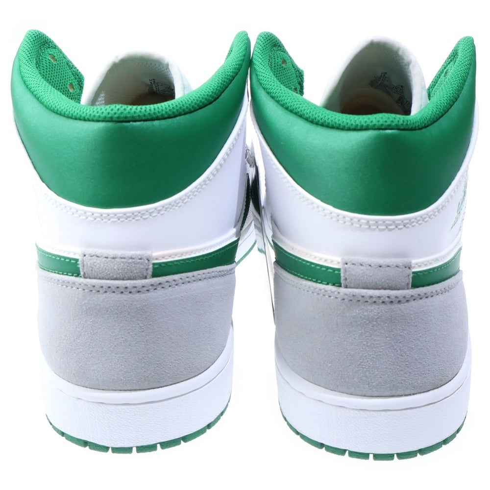 NIKE(ナイキ) AIR JORDAN 1 MID エアジョーダン1 ミッドカットスニーカー ホワイト/グレー/グリーン US13/31cm DC7294-103