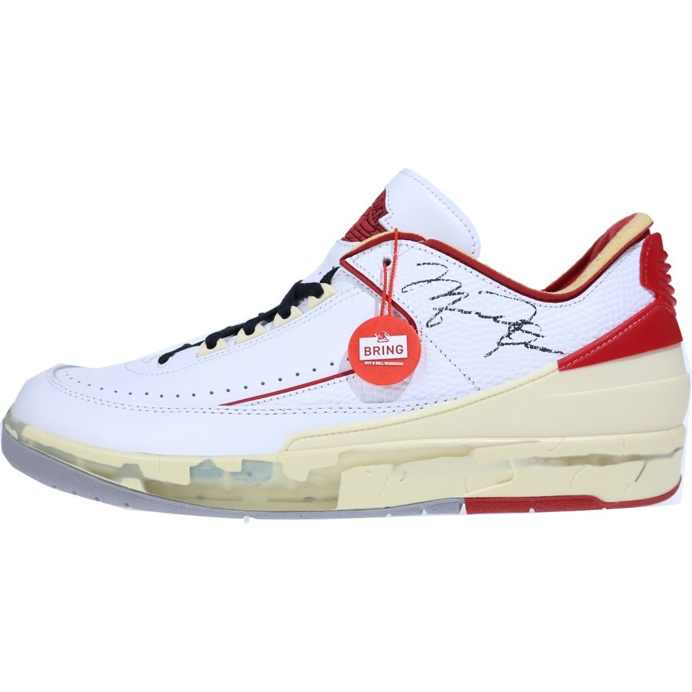 NIKE(ナイキ) ×OFF-WHITE AIR JORDAN 2 RETRO LOW SP オフホワイト エアジョーダン2 ローカットスニーカー ホワイト/レッド US12/30cm DJ4375-106