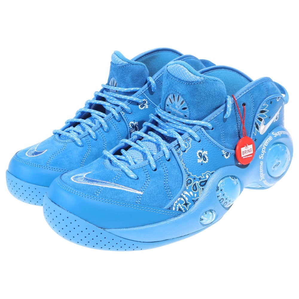 NIKE(ナイキ) 22SS ×SUPREME AIR ZOOM FLIGHT 95 シュプリーム エアズーム フライト ユニバーシティブルー ペイズリー ローカットスニーカー ブルー US13/31cm DJ8604-400