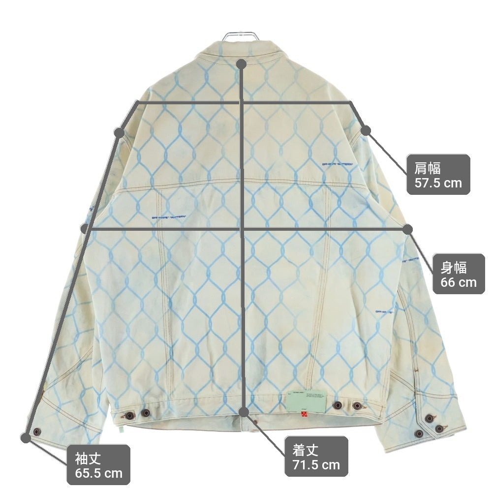 OFF-WHITE(オフホワイト) 20SS Fence Jean Jacket フェンス デニムジャケット ホワイト/ブルー OMYE051S20386030