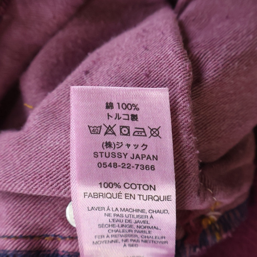 STUSSY(ステューシー) BIG OL JEAN 総柄 ルーズフィットジーンズ デニムパンツ パープル 116613